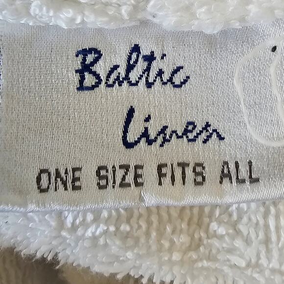 Baltic Linen Terry Spa Bath Robe White Size OS - Picture 5 of 6